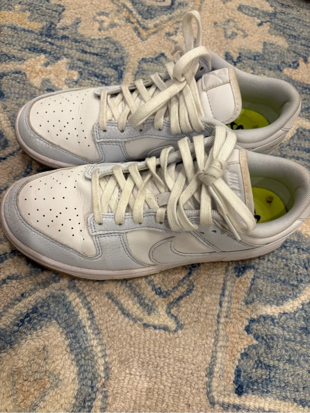 Nike Women's White and Light Blue Sneakers